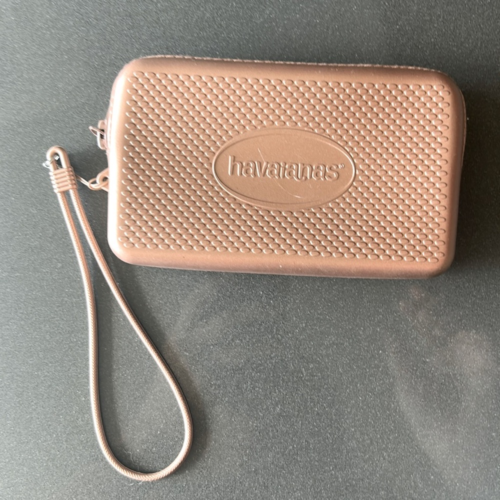 Havaianas Metallic Silicone Mini Bag Plus NWOT Clutch Metallic Bronze